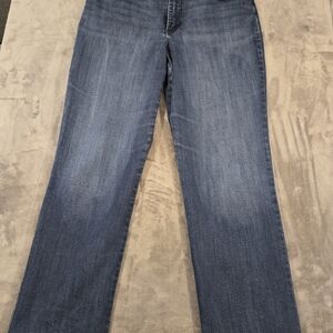 Lee Relaxed Fit Straight Leg Mid Rise Jeans Dark Blue Size 12